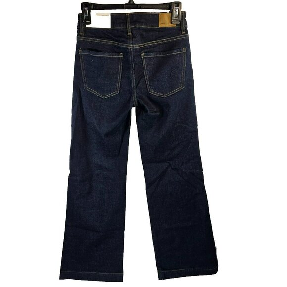 American Eagle Super Stretch High Rise Wide Leg Jeans NWT Women's Size 0 Dark - Picture 2 of 11